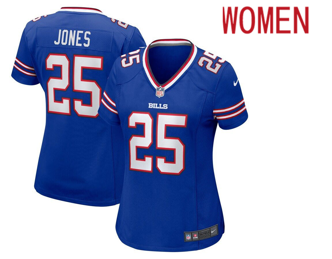 Women Buffalo Bills #25 Taiwan Jones Nike Royal Game NFL Jersey